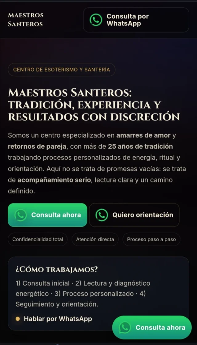 Esta mujer es estafa. Es de la siguiente pagina web Confiado por los comentarios de ella decidi hacer mi amaree de amor y resulta y pasa que el amaree que me realizo tiene trabas,…